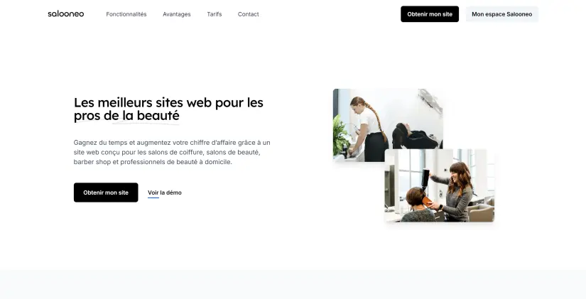 Création d'un SaaS et d'un site vitrine (Salooneo)